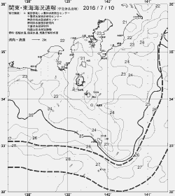 一都三県漁海況速報、関東・東海海況速報(2016/07/10)