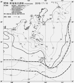 一都三県漁海況速報、関東・東海海況速報(2016/07/11)