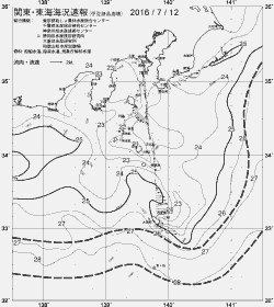一都三県漁海況速報、関東・東海海況速報(2016/07/12)