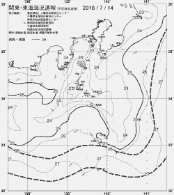 一都三県漁海況速報、関東・東海海況速報(2016/07/14)