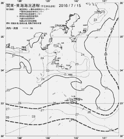 一都三県漁海況速報、関東・東海海況速報(2016/07/15)