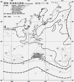 一都三県漁海況速報、関東・東海海況速報(2016/07/19)
