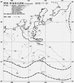 一都三県漁海況速報、関東・東海海況速報(2016/07/21)