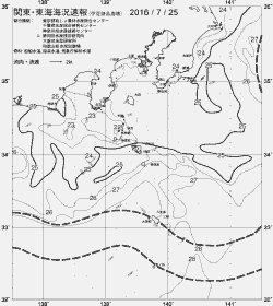 一都三県漁海況速報、関東・東海海況速報(2016/07/25)