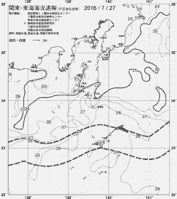 一都三県漁海況速報、関東・東海海況速報(2016/07/27)