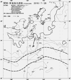 一都三県漁海況速報、関東・東海海況速報(2016/07/28)