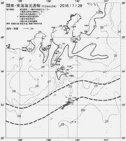 一都三県漁海況速報、関東・東海海況速報(2016/07/29)