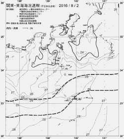 一都三県漁海況速報、関東・東海海況速報(2016/08/02)