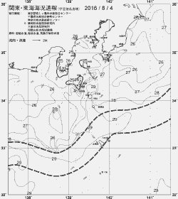 一都三県漁海況速報、関東・東海海況速報(2016/08/04)
