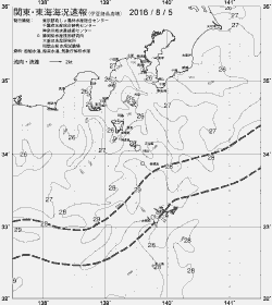 一都三県漁海況速報、関東・東海海況速報(2016/08/05)