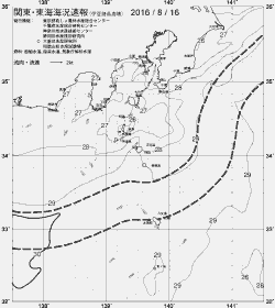 一都三県漁海況速報、関東・東海海況速報(2016/08/16)