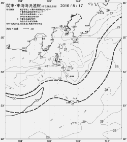 一都三県漁海況速報、関東・東海海況速報(2016/08/17)