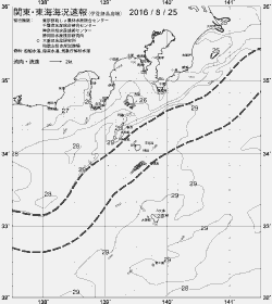 一都三県漁海況速報、関東・東海海況速報(2016/08/25)