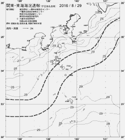 一都三県漁海況速報、関東・東海海況速報(2016/08/29)