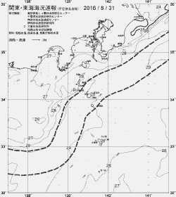 一都三県漁海況速報、関東・東海海況速報(2016/08/31)