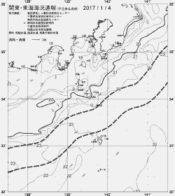 一都三県漁海況速報、関東・東海海況速報(2017/01/04)