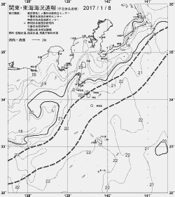 一都三県漁海況速報、関東・東海海況速報(2017/01/08)