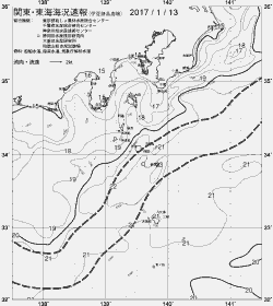 一都三県漁海況速報、関東・東海海況速報(2017/01/13)