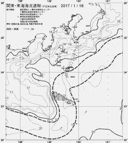 一都三県漁海況速報、関東・東海海況速報(2017/01/18)
