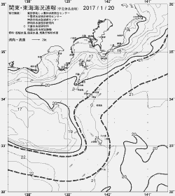一都三県漁海況速報、関東・東海海況速報(2017/01/20)