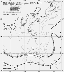 一都三県漁海況速報、関東・東海海況速報(2017/02/11)