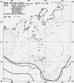 一都三県漁海況速報、関東・東海海況速報(2017/04/18)