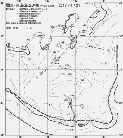 一都三県漁海況速報、関東・東海海況速報(2017/04/21)
