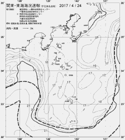 一都三県漁海況速報、関東・東海海況速報(2017/04/24)