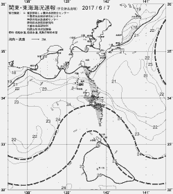 一都三県漁海況速報、関東・東海海況速報(2017/06/07)