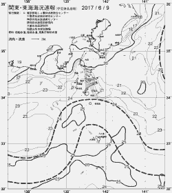 一都三県漁海況速報、関東・東海海況速報(2017/06/09)