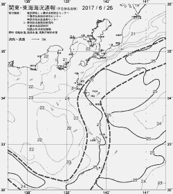 一都三県漁海況速報、関東・東海海況速報(2017/06/26)