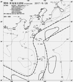 一都三県漁海況速報、関東・東海海況速報(2017/06/28)
