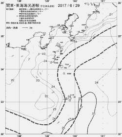 一都三県漁海況速報、関東・東海海況速報(2017/06/29)
