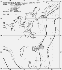 一都三県漁海況速報、関東・東海海況速報(2017/07/11)