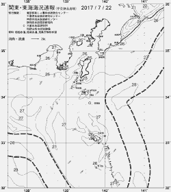 一都三県漁海況速報、関東・東海海況速報(2017/07/22)