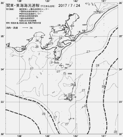 一都三県漁海況速報、関東・東海海況速報(2017/07/24)