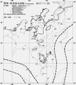 一都三県漁海況速報、関東・東海海況速報(2017/07/25)