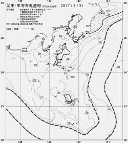 一都三県漁海況速報、関東・東海海況速報(2017/07/31)