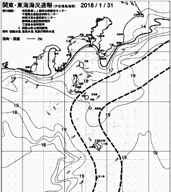 一都三県漁海況速報、関東・東海海況速報(2018/01/31)