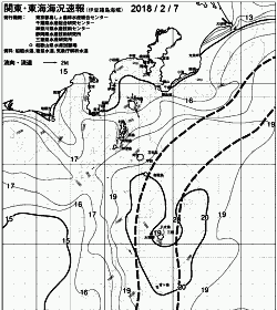 一都三県漁海況速報、関東・東海海況速報(2018/02/07)