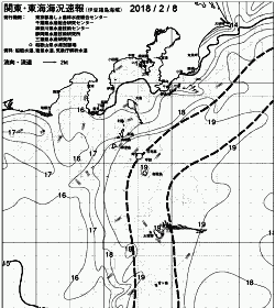 一都三県漁海況速報、関東・東海海況速報(2018/02/08)
