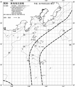 一都三県漁海況速報、関東・東海海況速報(2018/08/22)