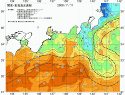 関東・東海海況速報/広域(2008/07/11)