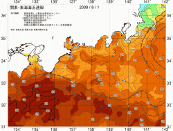 関東・東海海況速報/広域(2008/08/01)