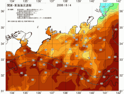 関東・東海海況速報/広域(2008/08/04)