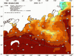 関東・東海海況速報/広域(2008/08/07)