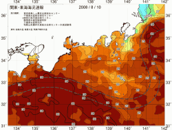 関東・東海海況速報/広域(2008/08/10)