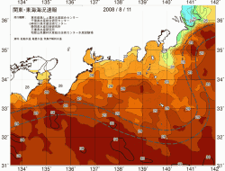 関東・東海海況速報/広域(2008/08/11)