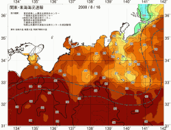 関東・東海海況速報/広域(2008/08/16)