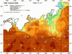 関東・東海海況速報/広域(2008/08/21)